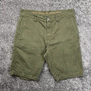 Prana Shorts Mens 34 Green Hiking Outdoor Camp Chino Casual 10" Carabiner